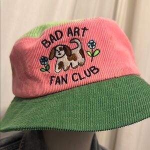 RAYGUN brand Bar Art Fan Club hat- Pink Green Kids Bucket Hat original